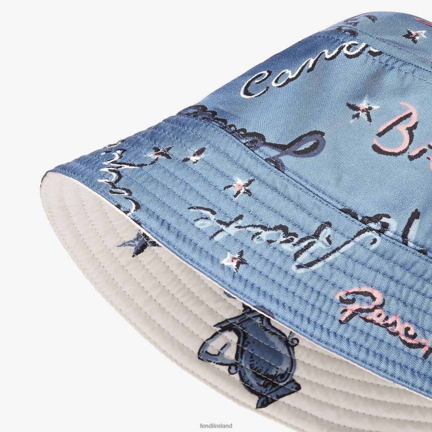 Fendi Men Silk Bucket Hat R06TFR2401 Accessories Multicolor