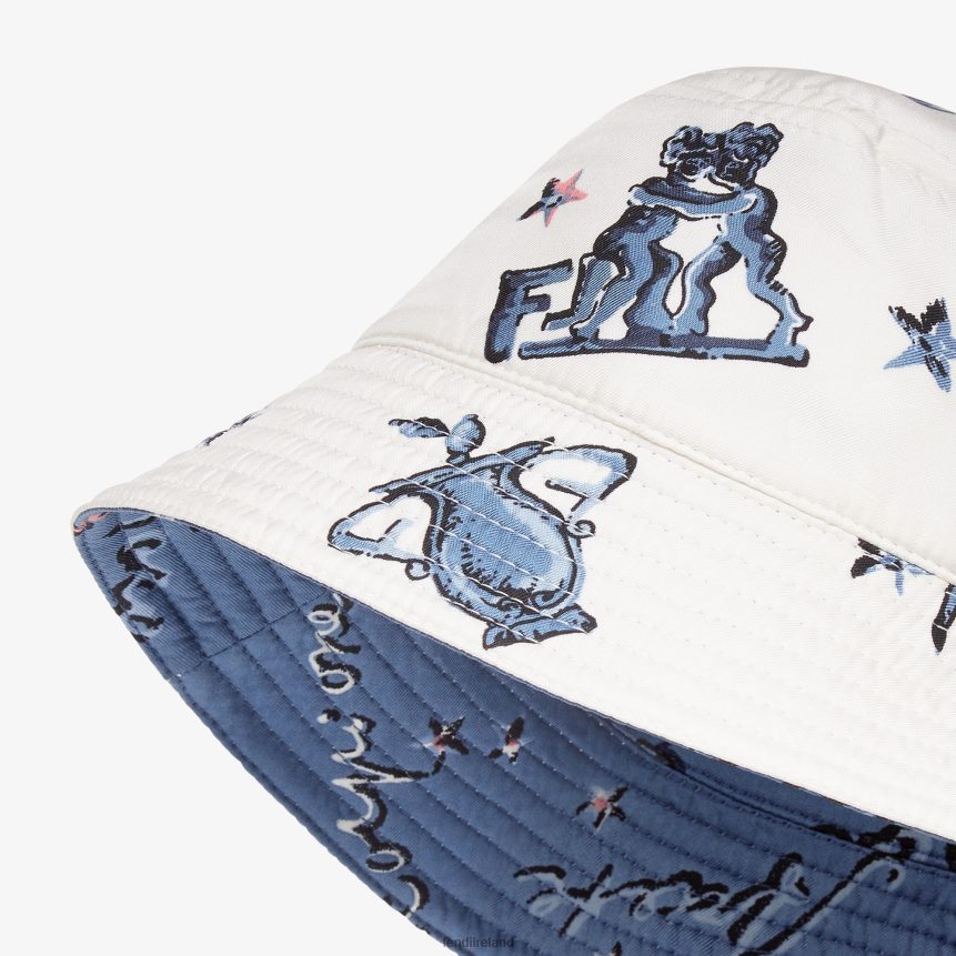 Fendi Men Silk Bucket Hat R06TFR2401 Accessories Multicolor