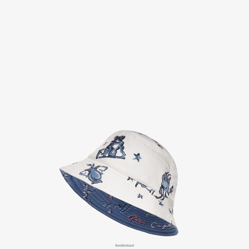 Fendi Men Silk Bucket Hat R06TFR2401 Accessories Multicolor