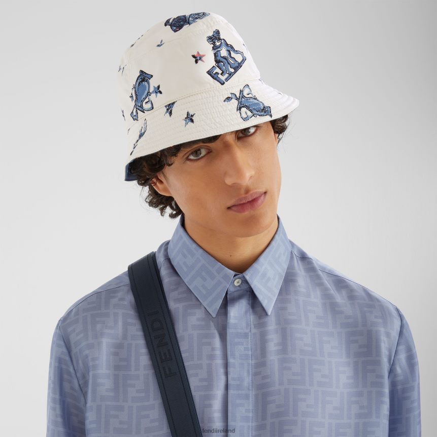 Fendi Men Silk Bucket Hat R06TFR2401 Accessories Multicolor