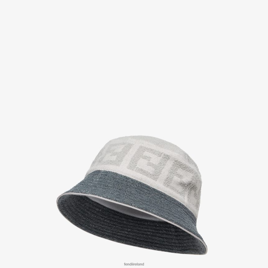 Fendi Men Terry Bucket Hat R06TFR2408 Accessories Gray