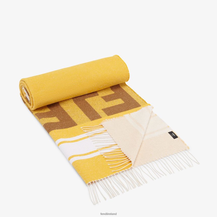 Fendi Men Terry Cloth Beach Towel R06TFR2075 Accessories Yellow