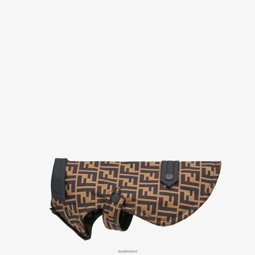 Fendi Men Dog Coat In FF Nylon R06TFR452 Accessories Brown