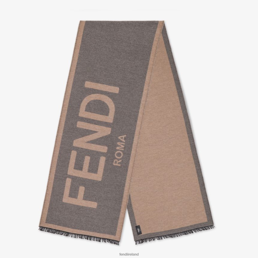 Fendi Men Silk And Wool Scarf R06TFR2452 Accessories Multicolor
