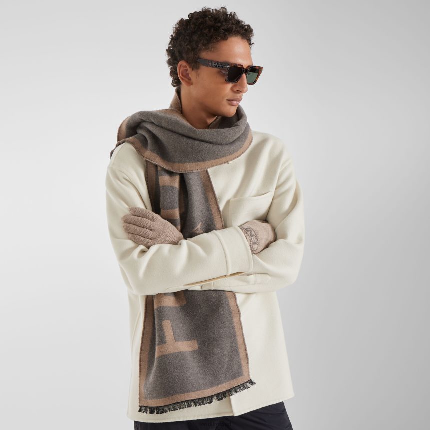 Fendi Men Silk And Wool Scarf R06TFR2452 Accessories Multicolor