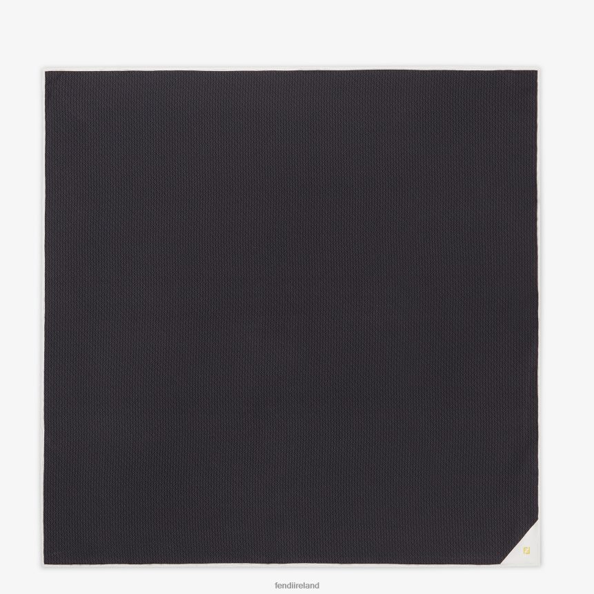 Fendi Men Silk Foulard R06TFR2542 Accessories Gray