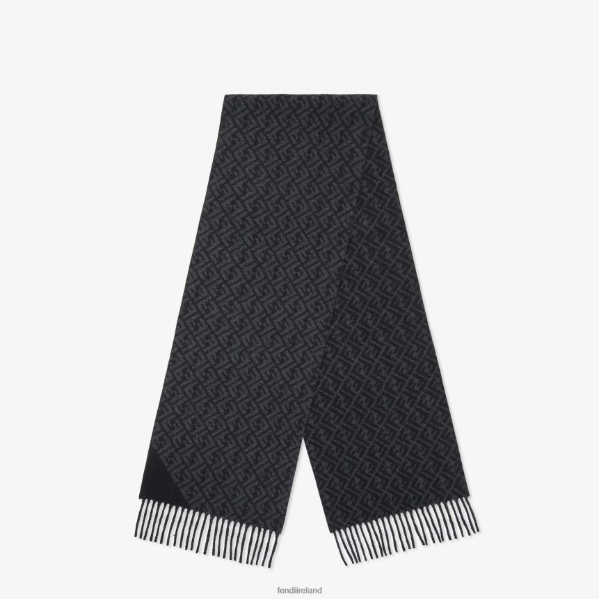 Fendi Men Wool Scarf R06TFR2529 Accessories Black
