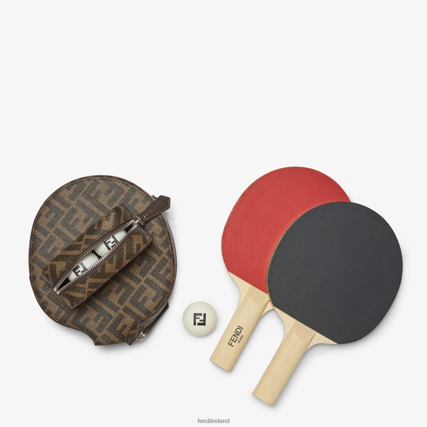 Fendi Men Fabric Table Tennis Set R06TFR2502 Accessories Brown