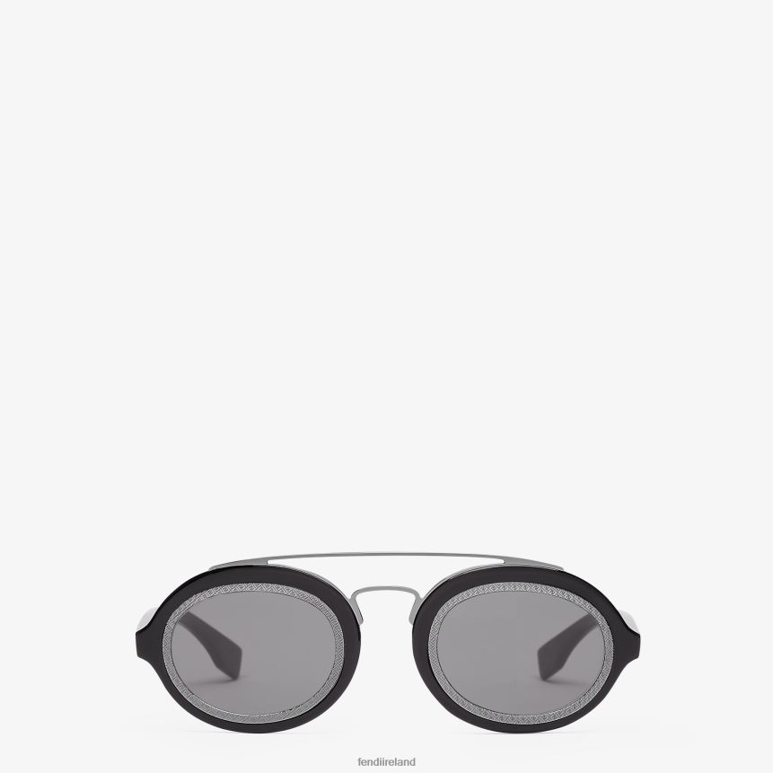 Fendi Men Acetate Fashion Show Sunglasses With Lenses R06TFR2421 Accessories Black