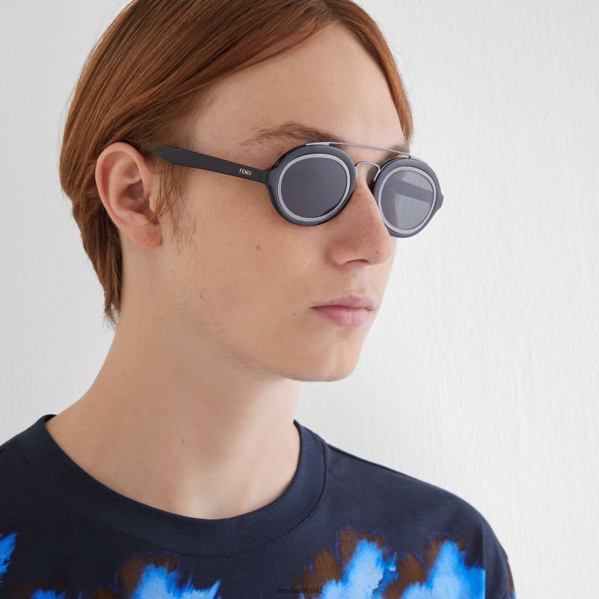 Fendi Men Acetate Fashion Show Sunglasses With Lenses R06TFR2421 Accessories Black