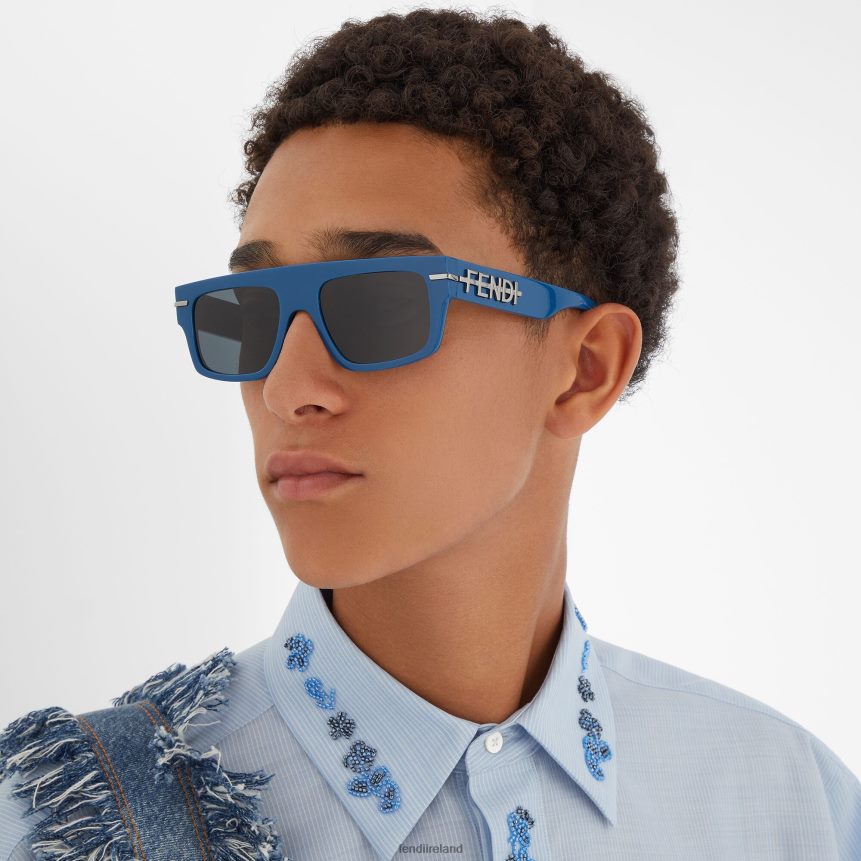 Fendi Men Graphy Acetate Sunglasses R06TFR2416 Accessories Blue