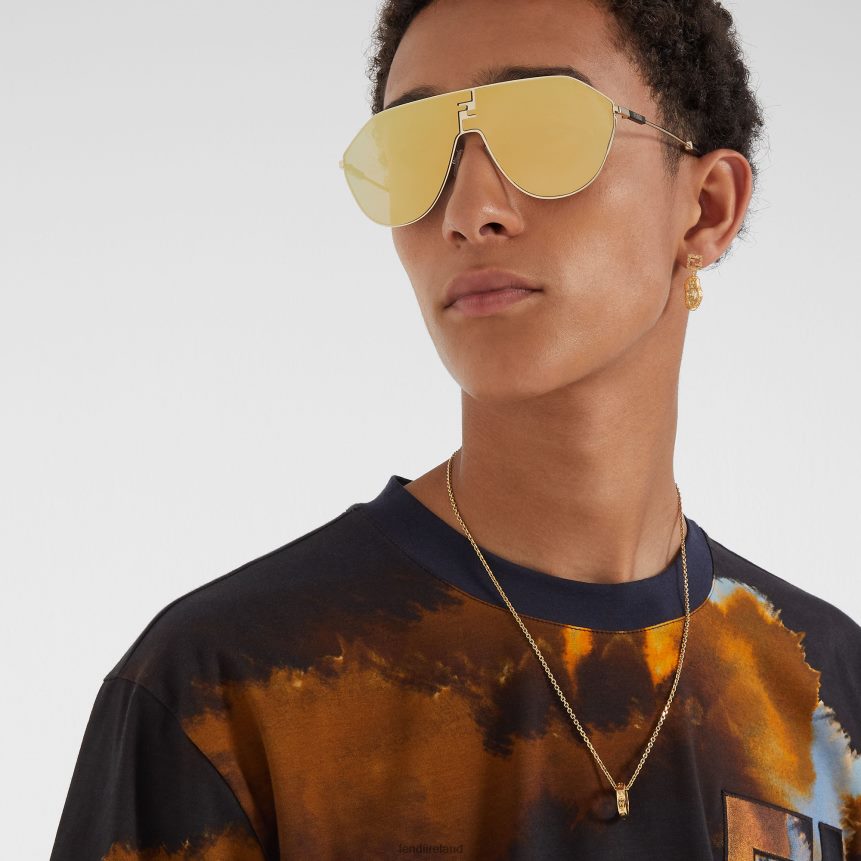 Fendi Men Metal Sunglasses With Lenses And Ultra-Mirror Effect R06TFR2409 Accessories Fashion