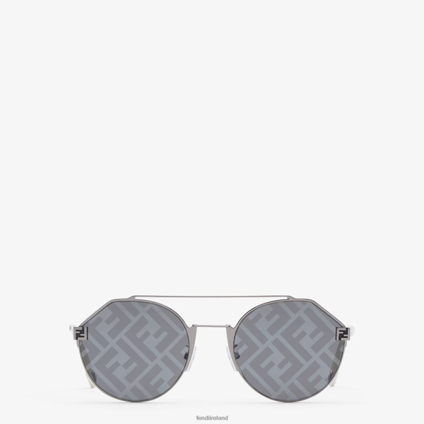 Fendi Men Ruthenium Sunglasses R06TFR2495 Accessories Gray