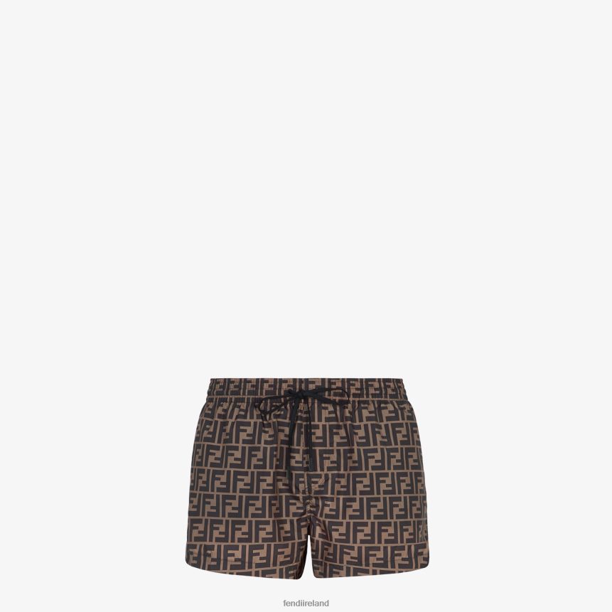 Fendi Men Fabric Shorts R06TFR1971 Apparel Brown