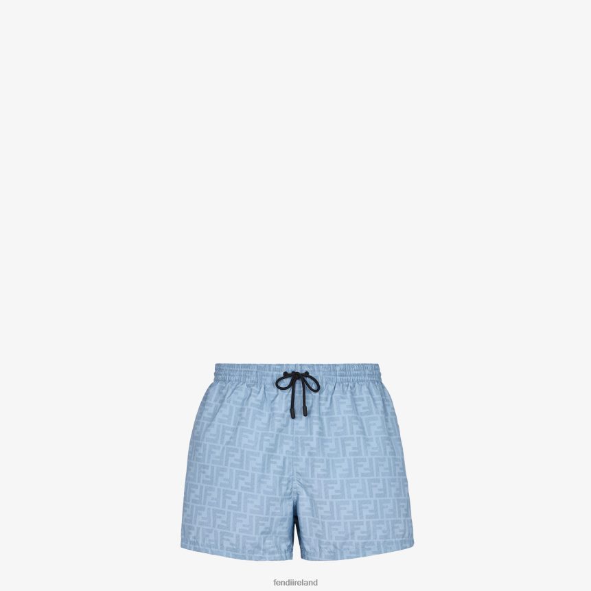 Fendi Men Nylon Shorts R06TFR1942 Apparel Blue