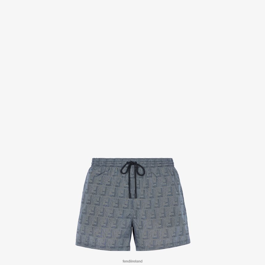 Fendi Men Nylon Shorts R06TFR1959 Apparel Blue