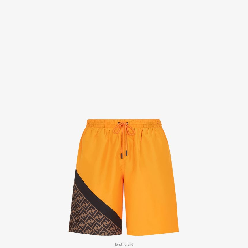 Fendi Men Nylon Shorts R06TFR2008 Apparel Orange