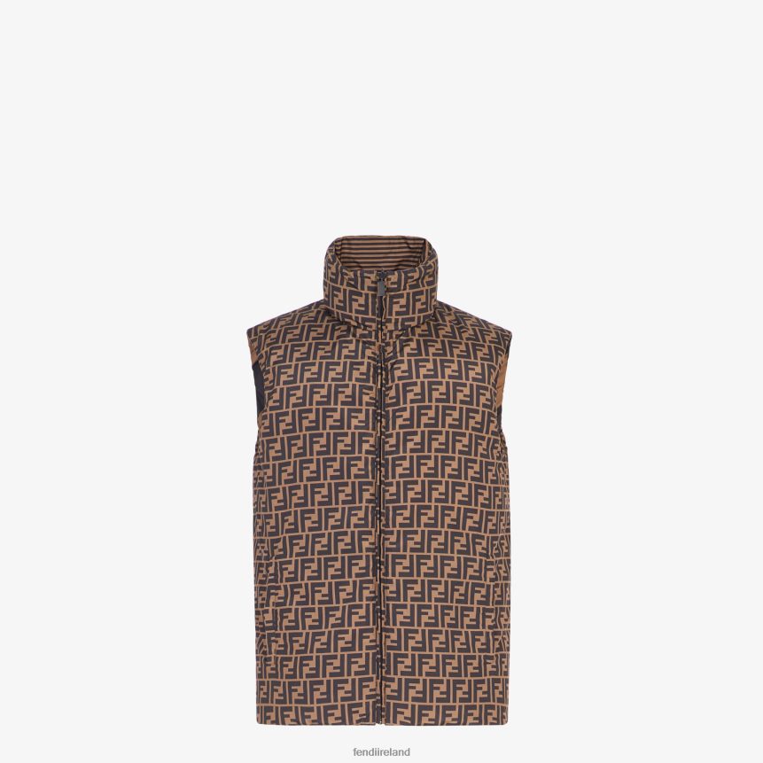 Fendi Men Nylon Vest R06TFR2166 Apparel Brown