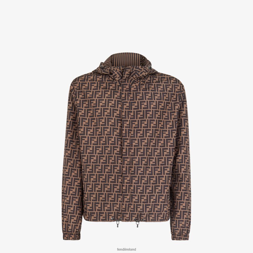 Fendi Men Nylon Windbreaker R06TFR2081 Apparel Brown