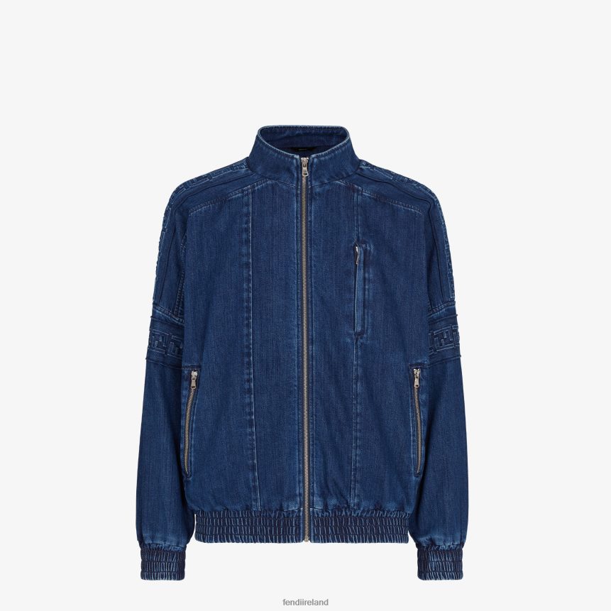 Fendi Men Denim Jacket R06TFR2030 Apparel Blue