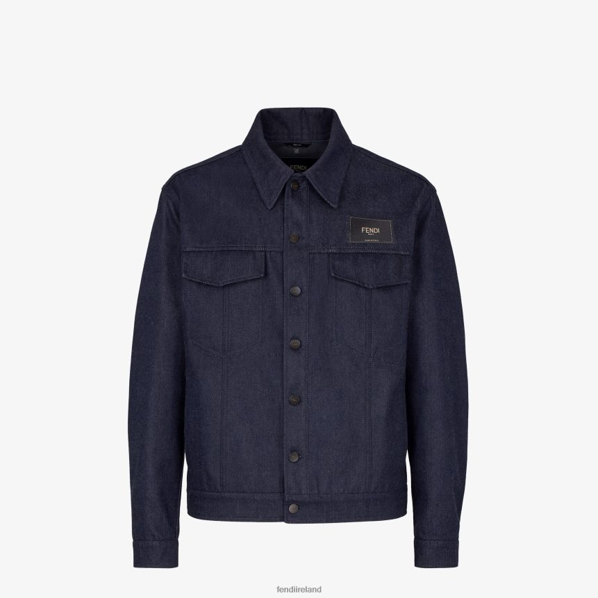 Fendi Men Denim Jacket R06TFR2140 Apparel Blue