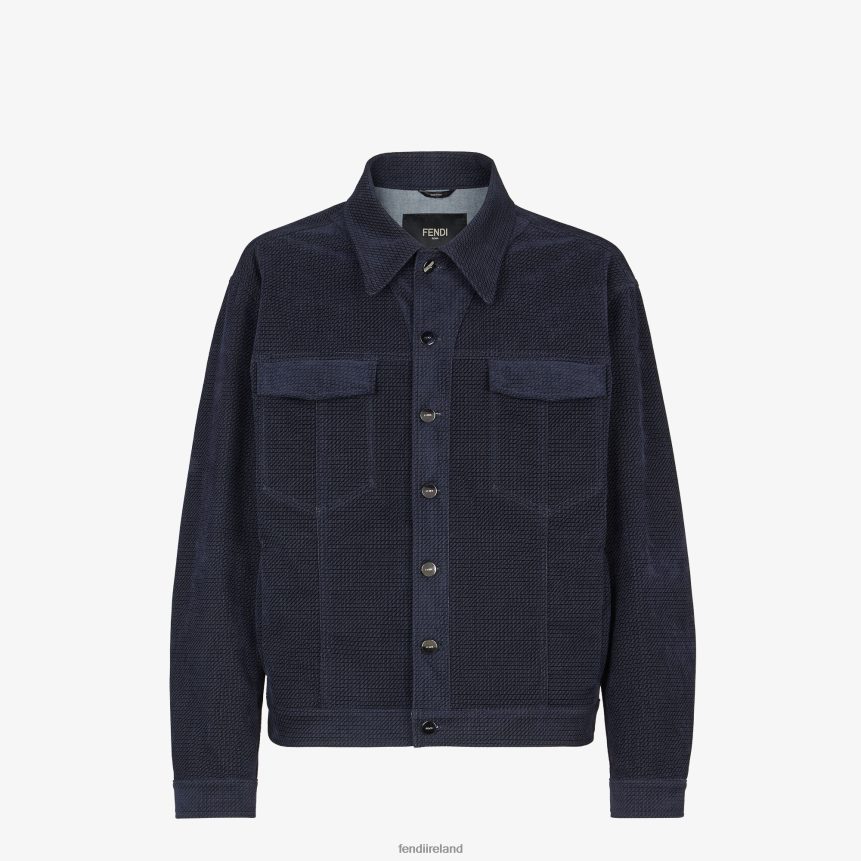 Fendi Men Denim Jacket R06TFR2165 Apparel Blue