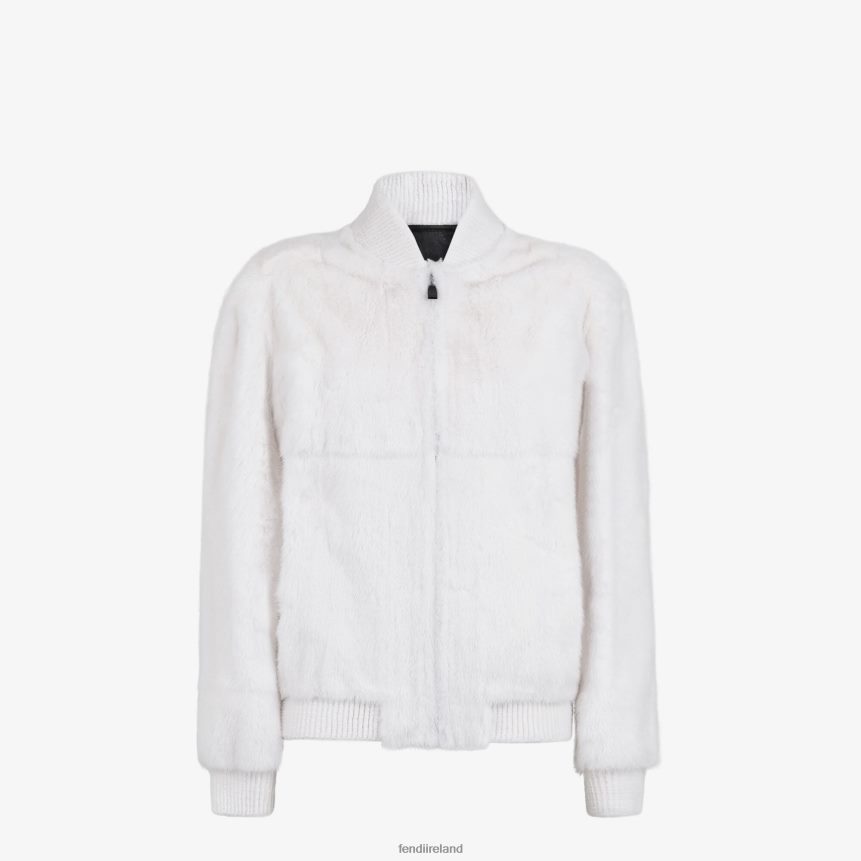 Fendi Men Mink Bomber R06TFR2177 Apparel White