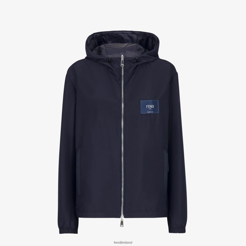 Fendi Men Nylon Jacket R06TFR2139 Apparel Blue