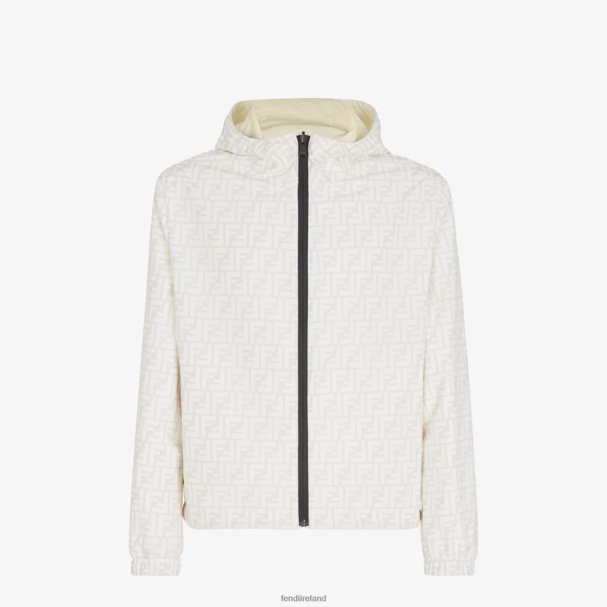 Fendi Men Nylon Jacket R06TFR2203 Apparel White