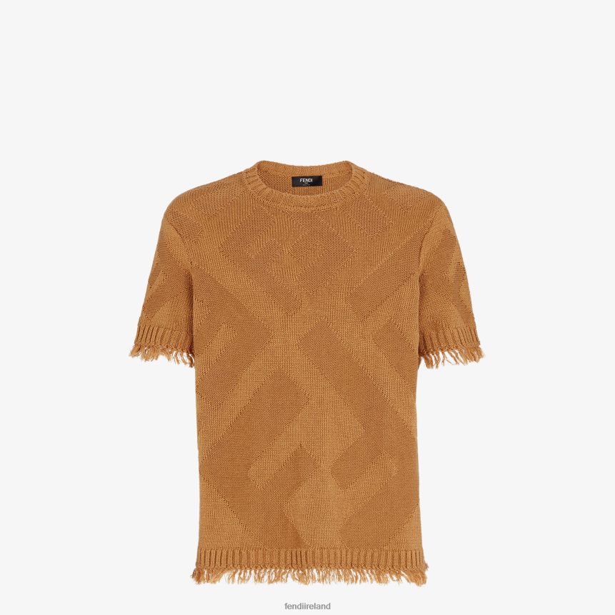 Fendi Men Cotton Sweater R06TFR2043 Apparel Brown