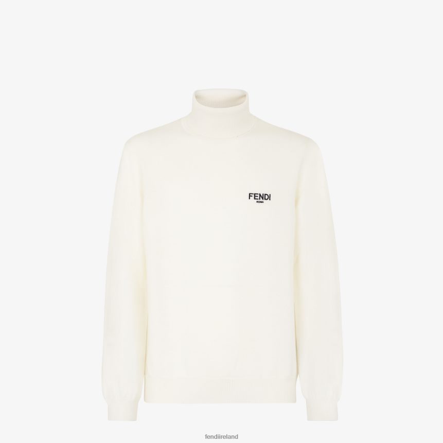 Fendi Men Knit Sweater R06TFR2104 Apparel White