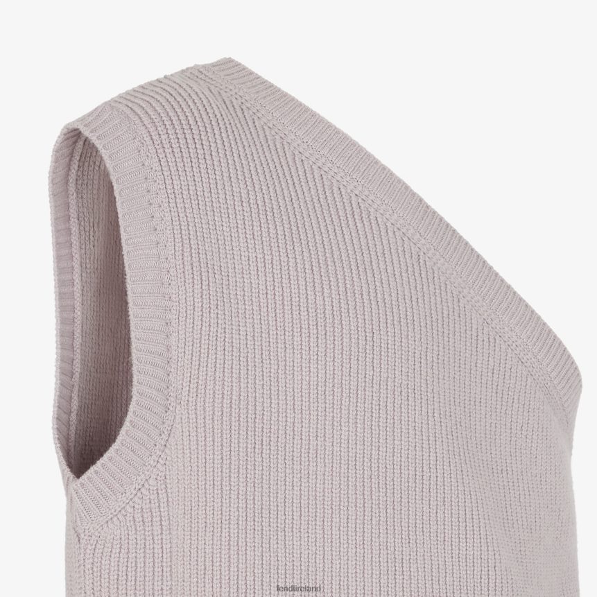 Fendi Men Lilac Wool And Cashmere Vest R06TFR1981 Apparel Purple