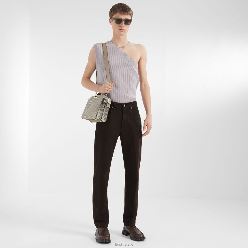 Fendi Men Lilac Wool And Cashmere Vest R06TFR1981 Apparel Purple