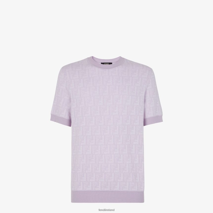 Fendi Men Lilac Wool Sweater R06TFR1952 Apparel Purple