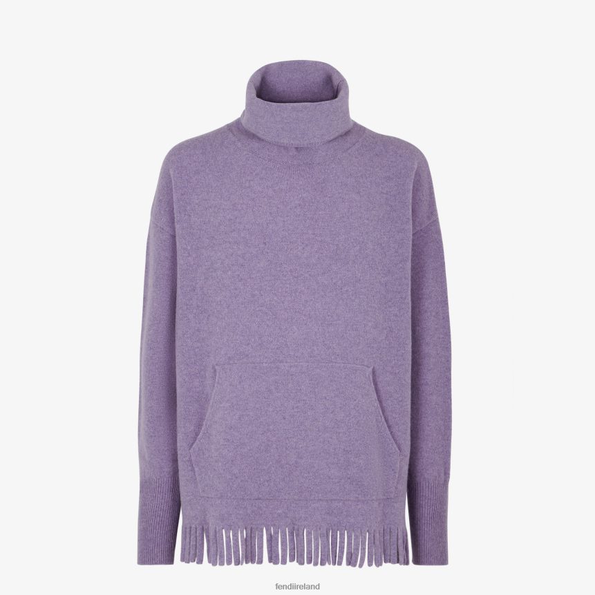Fendi Men Lilac Wool Sweater R06TFR1973 Apparel Purple