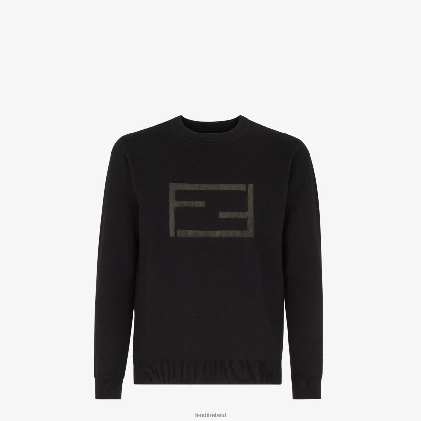 Fendi Men Wool Sweater R06TFR2102 Apparel Black