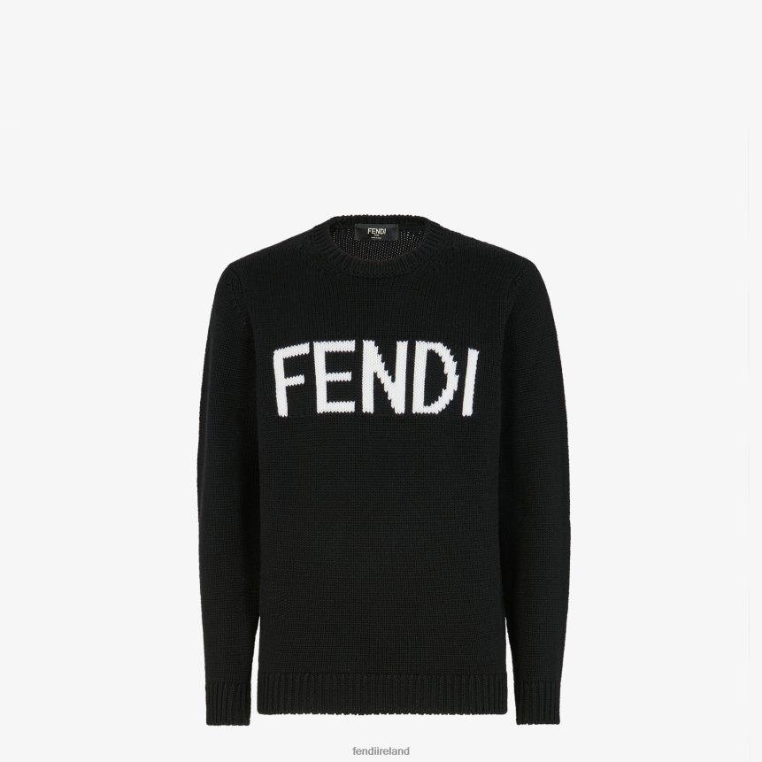 Fendi Men Wool Sweater R06TFR2152 Apparel Black