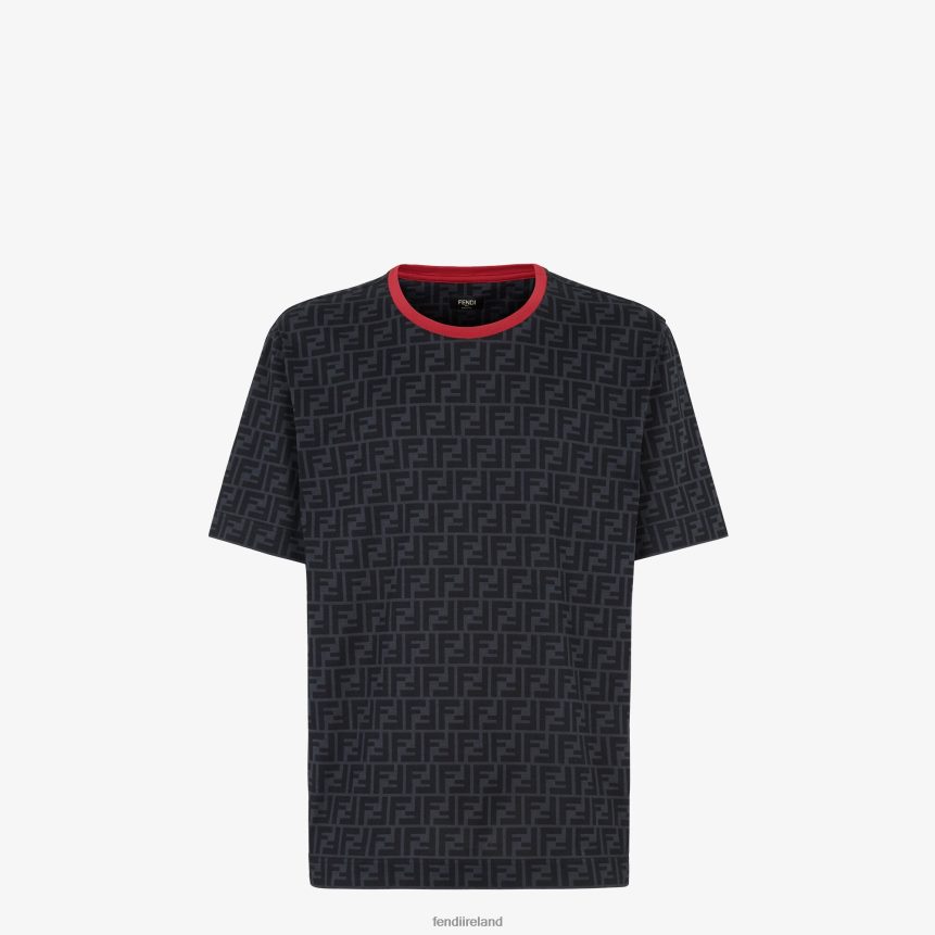 Fendi Men Cotton T-Shirt R06TFR2088 Apparel Black