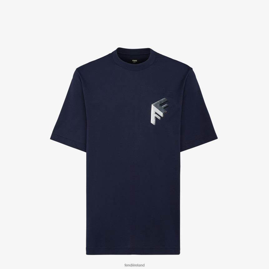 Fendi Men Jersey T-Shirt R06TFR1906 Apparel Blue