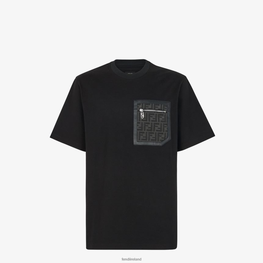 Fendi Men Jersey T-Shirt R06TFR1907 Apparel Black