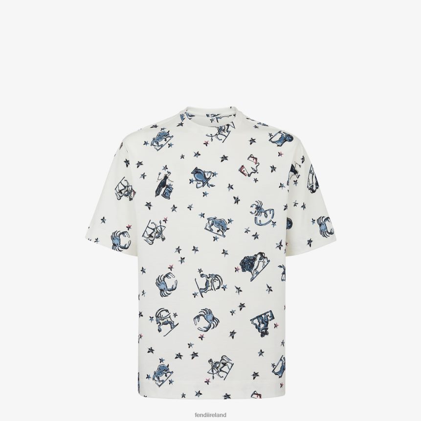 Fendi Men Jersey T-Shirt R06TFR1922 Apparel White