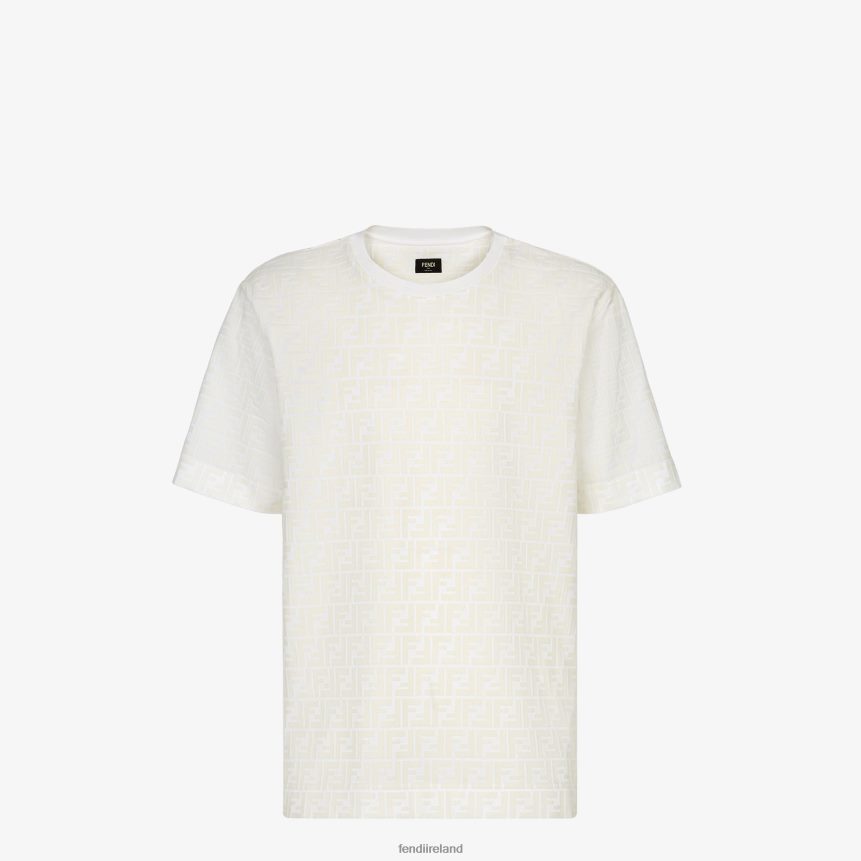 Fendi Men T-Shirt In Pique R06TFR1938 Apparel White
