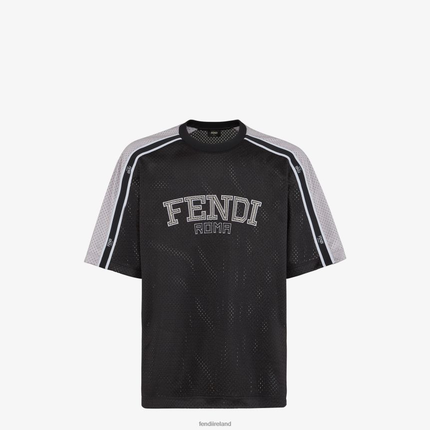 Fendi Men Tech Mesh T-Shirt R06TFR1944 Apparel Gray