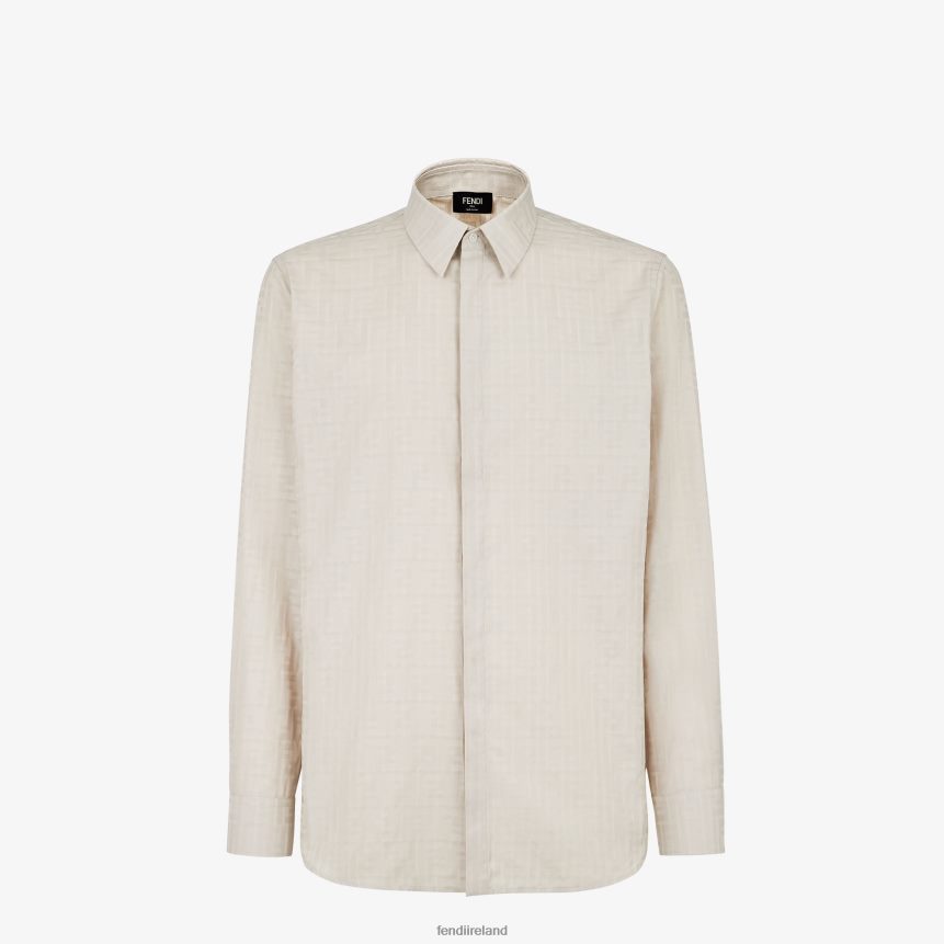 Fendi Men Cotton And Viscose Shirt R06TFR1933 Apparel Beige