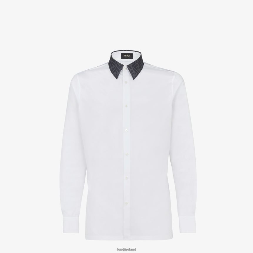 Fendi Men Cotton Shirt R06TFR1937 Apparel White