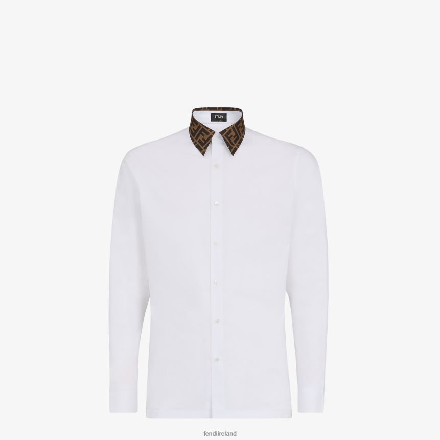 Fendi Men Cotton Shirt R06TFR1975 Apparel White