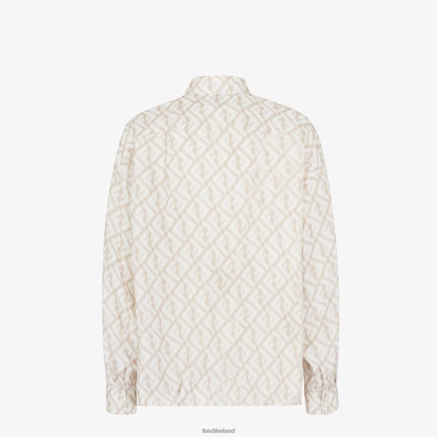 Fendi Men Linen Shirt R06TFR1998 Apparel Multicolor