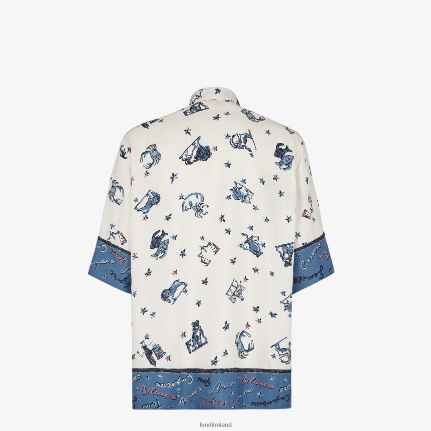 Fendi Men Silk Shirt R06TFR1950 Apparel Multicolor