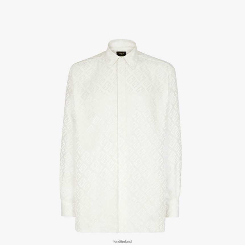 Fendi Men Silk Shirt R06TFR2087 Apparel White