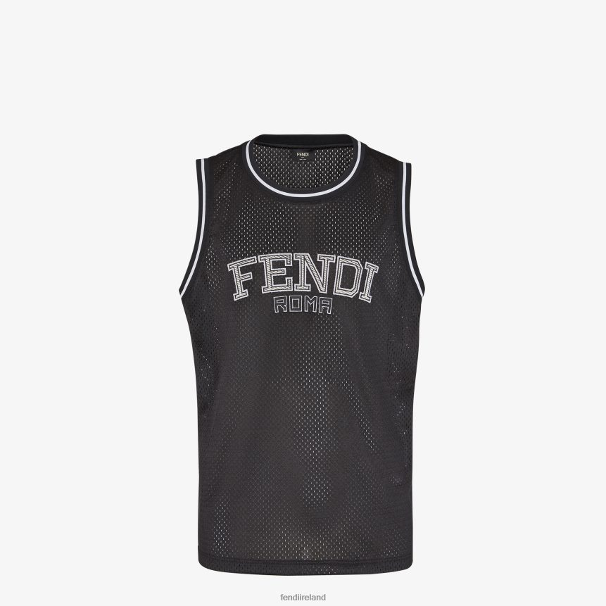 Fendi Men Tech Mesh Vest R06TFR2189 Apparel Black